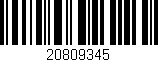 Código de barras (EAN, GTIN, SKU, ISBN): '20809345'