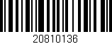 Código de barras (EAN, GTIN, SKU, ISBN): '20810136'