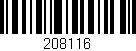 Código de barras (EAN, GTIN, SKU, ISBN): '208116'