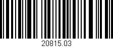 Código de barras (EAN, GTIN, SKU, ISBN): '20815.03'