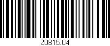 Código de barras (EAN, GTIN, SKU, ISBN): '20815.04'