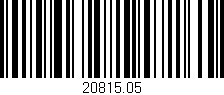 Código de barras (EAN, GTIN, SKU, ISBN): '20815.05'