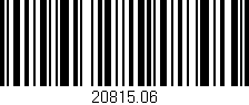 Código de barras (EAN, GTIN, SKU, ISBN): '20815.06'