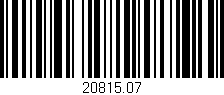 Código de barras (EAN, GTIN, SKU, ISBN): '20815.07'