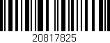 Código de barras (EAN, GTIN, SKU, ISBN): '20817825'