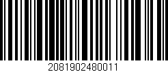 Código de barras (EAN, GTIN, SKU, ISBN): '2081902480011'