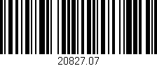 Código de barras (EAN, GTIN, SKU, ISBN): '20827.07'