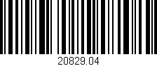 Código de barras (EAN, GTIN, SKU, ISBN): '20829.04'