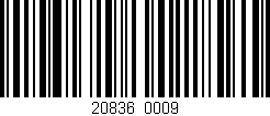 Código de barras (EAN, GTIN, SKU, ISBN): '20836/0009'