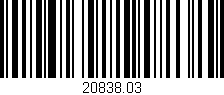 Código de barras (EAN, GTIN, SKU, ISBN): '20838.03'