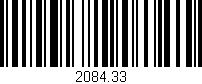 Código de barras (EAN, GTIN, SKU, ISBN): '2084.33'