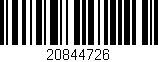 Código de barras (EAN, GTIN, SKU, ISBN): '20844726'