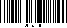 Código de barras (EAN, GTIN, SKU, ISBN): '20847.00'