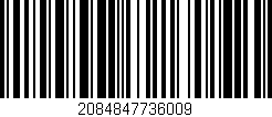 Código de barras (EAN, GTIN, SKU, ISBN): '2084847736009'