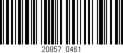 Código de barras (EAN, GTIN, SKU, ISBN): '20857/0461'