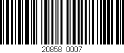 Código de barras (EAN, GTIN, SKU, ISBN): '20858/0007'
