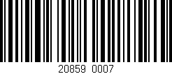 Código de barras (EAN, GTIN, SKU, ISBN): '20859/0007'