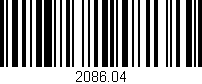 Código de barras (EAN, GTIN, SKU, ISBN): '2086.04'