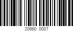 Código de barras (EAN, GTIN, SKU, ISBN): '20860/0007'