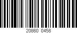 Código de barras (EAN, GTIN, SKU, ISBN): '20860/0456'