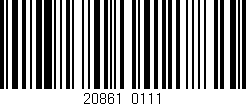 Código de barras (EAN, GTIN, SKU, ISBN): '20861/0111'