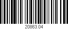 Código de barras (EAN, GTIN, SKU, ISBN): '20863.04'