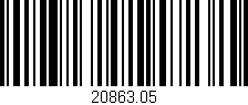 Código de barras (EAN, GTIN, SKU, ISBN): '20863.05'