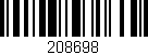 Código de barras (EAN, GTIN, SKU, ISBN): '208698'