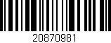 Código de barras (EAN, GTIN, SKU, ISBN): '20870981'