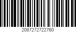 Código de barras (EAN, GTIN, SKU, ISBN): '2087272722760'