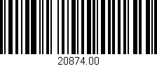 Código de barras (EAN, GTIN, SKU, ISBN): '20874.00'