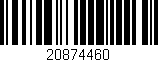 Código de barras (EAN, GTIN, SKU, ISBN): '20874460'