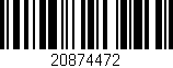 Código de barras (EAN, GTIN, SKU, ISBN): '20874472'