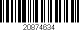 Código de barras (EAN, GTIN, SKU, ISBN): '20874634'