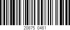Código de barras (EAN, GTIN, SKU, ISBN): '20875/0461'