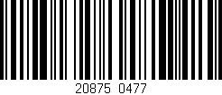 Código de barras (EAN, GTIN, SKU, ISBN): '20875/0477'