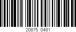 Código de barras (EAN, GTIN, SKU, ISBN): '20875/0481'