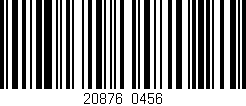Código de barras (EAN, GTIN, SKU, ISBN): '20876/0456'
