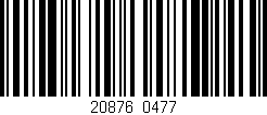 Código de barras (EAN, GTIN, SKU, ISBN): '20876/0477'