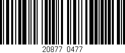 Código de barras (EAN, GTIN, SKU, ISBN): '20877/0477'
