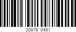 Código de barras (EAN, GTIN, SKU, ISBN): '20878/0481'