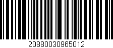 Código de barras (EAN, GTIN, SKU, ISBN): '20880030965012'
