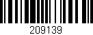 Código de barras (EAN, GTIN, SKU, ISBN): '209139'