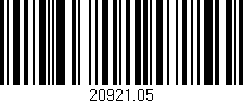 Código de barras (EAN, GTIN, SKU, ISBN): '20921.05'