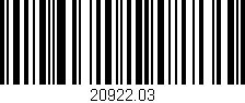 Código de barras (EAN, GTIN, SKU, ISBN): '20922.03'