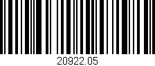 Código de barras (EAN, GTIN, SKU, ISBN): '20922.05'