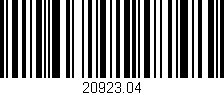Código de barras (EAN, GTIN, SKU, ISBN): '20923.04'