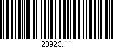 Código de barras (EAN, GTIN, SKU, ISBN): '20923.11'
