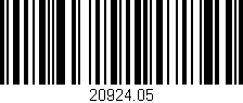 Código de barras (EAN, GTIN, SKU, ISBN): '20924.05'