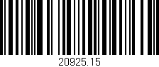Código de barras (EAN, GTIN, SKU, ISBN): '20925.15'